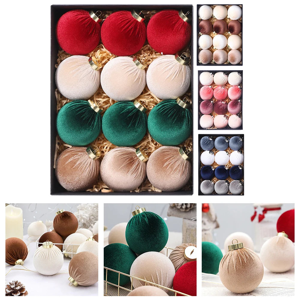 Dazzling Decorative Ornaments A Collection of Twelve Colorful Wrapped Cloth Balls at an Size of Eight Centimeters Each
