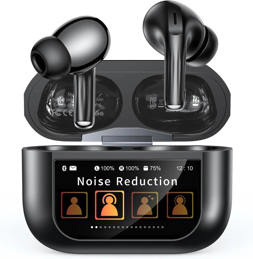 AI Languages Translator Earbuds with Screen Noise Cancelling Earphone with with 144 Languages Real Time Translation Headphones