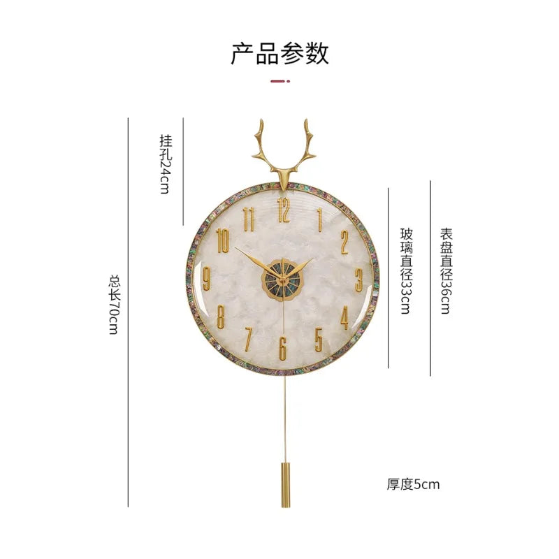 Aesthetic Kitchen Wall Clock Fun Round Interior Design Wall Clock Living Room Reloj Pared Decorativo Decoration Accessories