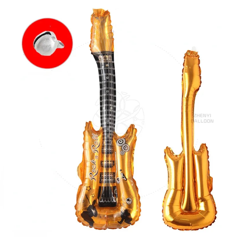 Hot Cartoon Guitar Balloons Inflatable Air Globos Party Supplies Kids s Birthday Ballon Classic