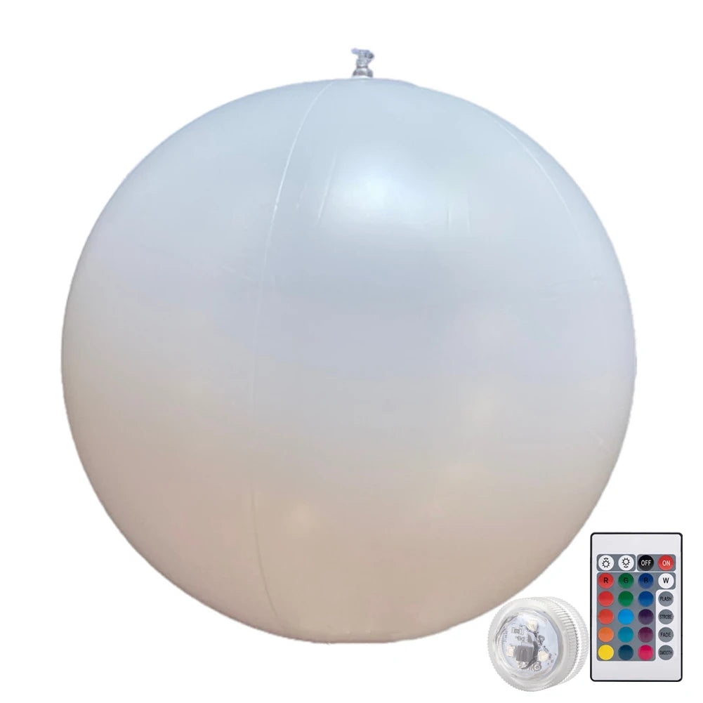 Garden Luminous LED Ball 16 Colors Luminous Bouncy Ball Swimming Pool Luminous Inflatable Balloon Beach Wedding Party Decoration