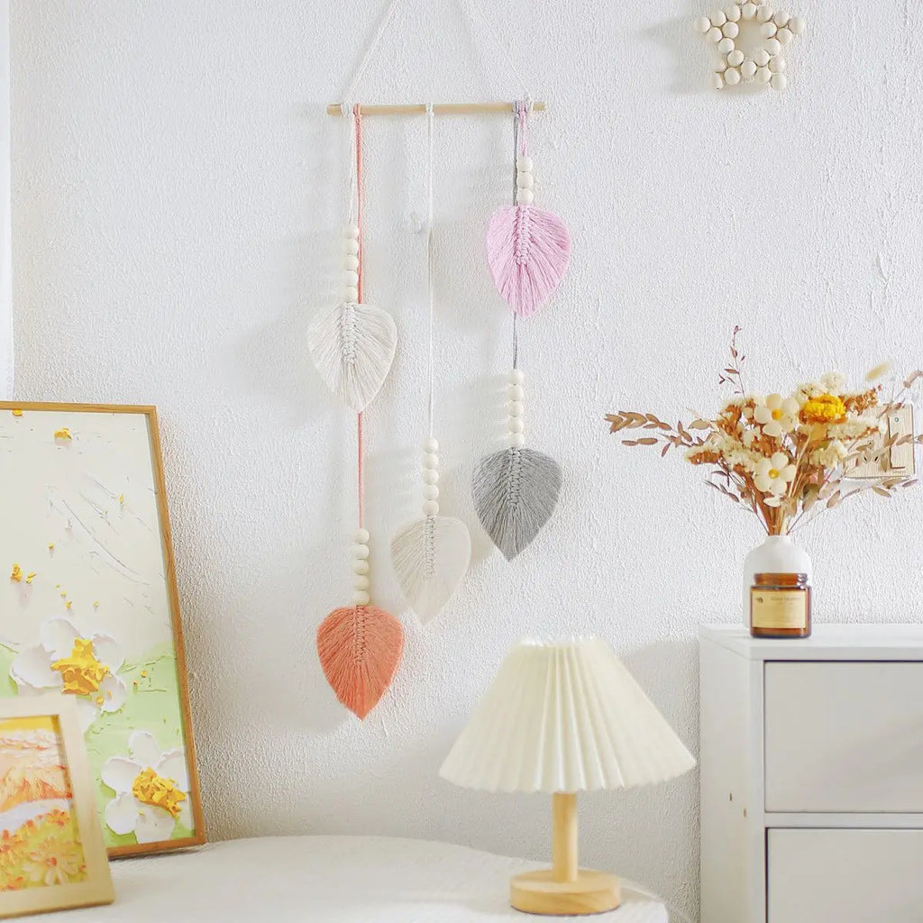 1pc Tapestry Woven Wall Hanging Tapestry Home Wall Decor Wood Bead Crafts Bedroom Living Room Decor Aesthetic Gift