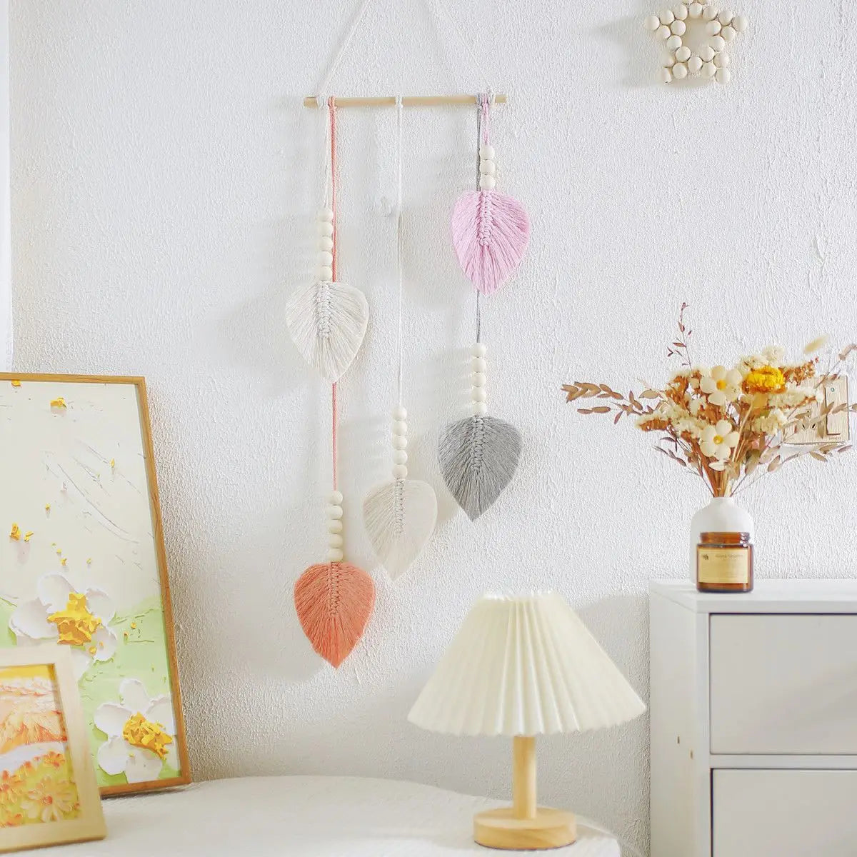 1pc Tapestry Woven Wall Hanging Tapestry Home Wall Decor Wood Bead Crafts Bedroom Living Room Decor Aesthetic Gift