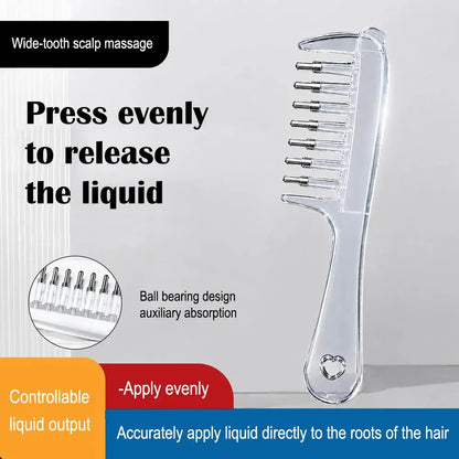 Scalp Liquid Guide Comb Mini Portable Head Applicator Hair Care Comb Anti-Static Scalp Nourish Hair Guide Comb