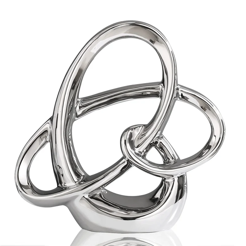 ABGE-Modern Gold Decor  Geometric Sculpture, Abstract Home Accent & Tabletop Figurine