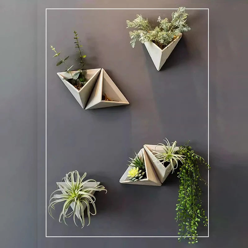 Wall Art Vases Aesthetic Decoration Home Vases Modern Room Design Figurines Jardiniere Ikebana Stem Holder Jardiniere Creative