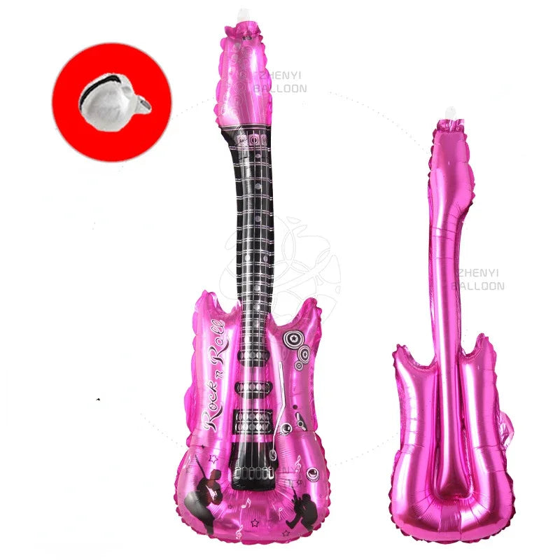 Hot Cartoon Guitar Balloons Inflatable Air Globos Party Supplies Kids s Birthday Ballon Classic