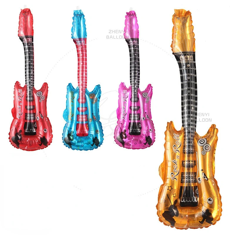 Hot Cartoon Guitar Balloons Inflatable Air Globos Party Supplies Kids s Birthday Ballon Classic