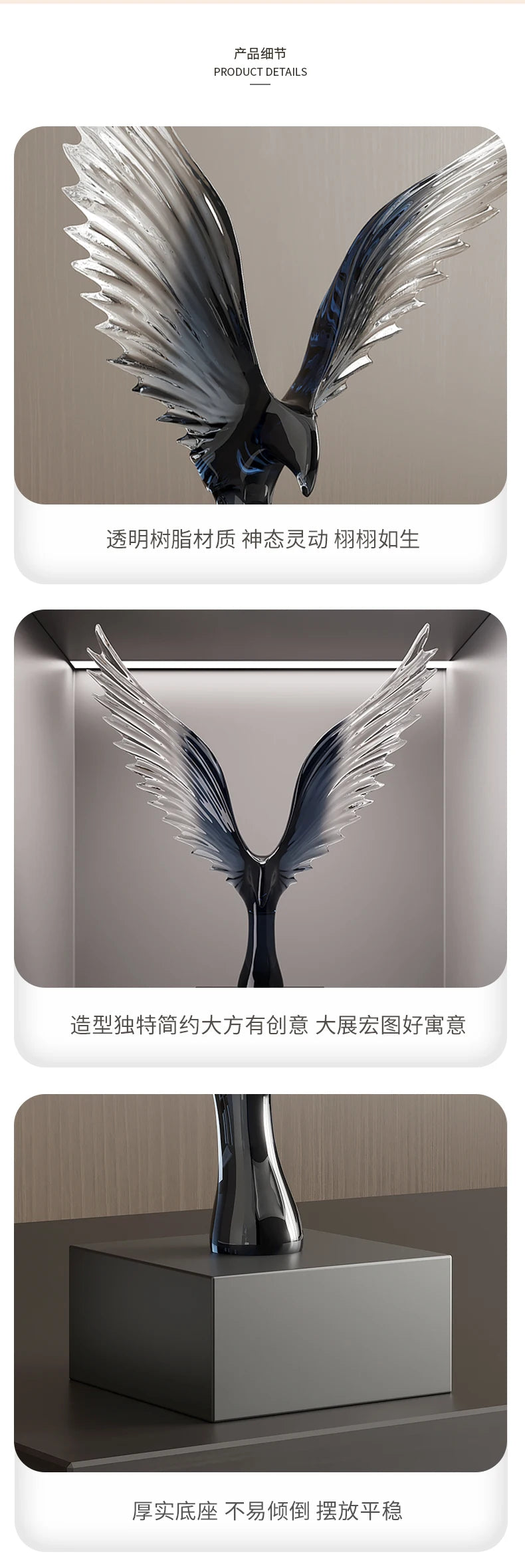 Creative Decor Sculptures Luxury Ornament  Artistic Soft Decoration  Modern Minimalist Living Room Office Wine Cabinet Decor