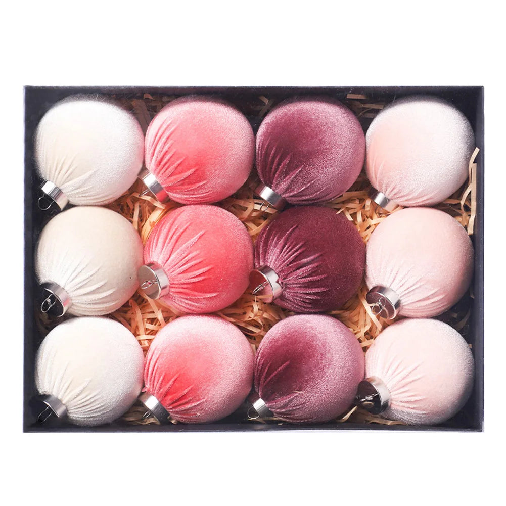 Dazzling Decorative Ornaments A Collection of Twelve Colorful Wrapped Cloth Balls at an Size of Eight Centimeters Each