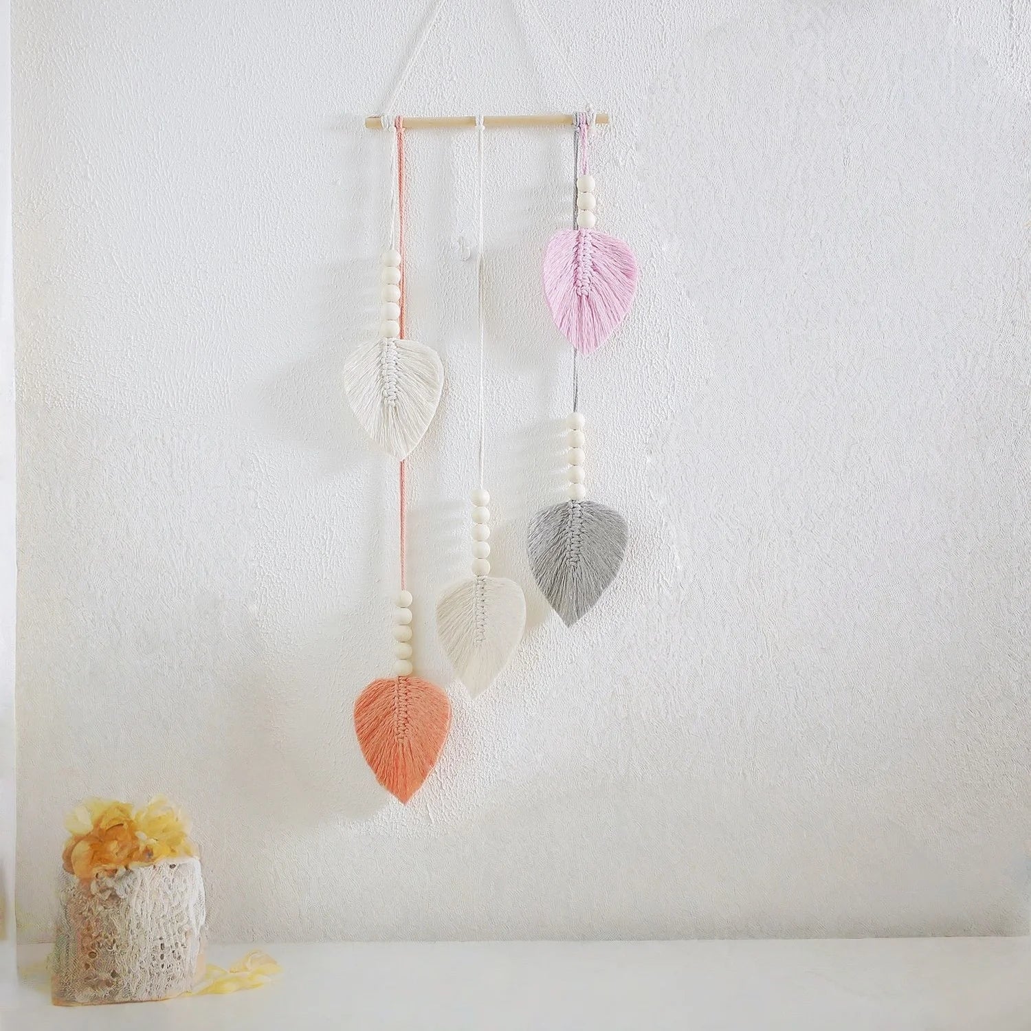 1pc Tapestry Woven Wall Hanging Tapestry Home Wall Decor Wood Bead Crafts Bedroom Living Room Decor Aesthetic Gift