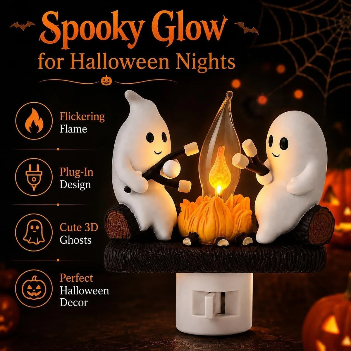 A Little Ghost & Warm Campfire | Cute Halloween-Themed Decor 👻🔥