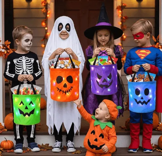 Halloween LED Candy Bags | Light-Up Trick or Treat Bags
