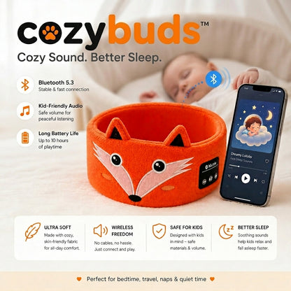 Cozybuds™ Kids Headband Headphones – Soft, Volume-Safe Sound for Little Ears