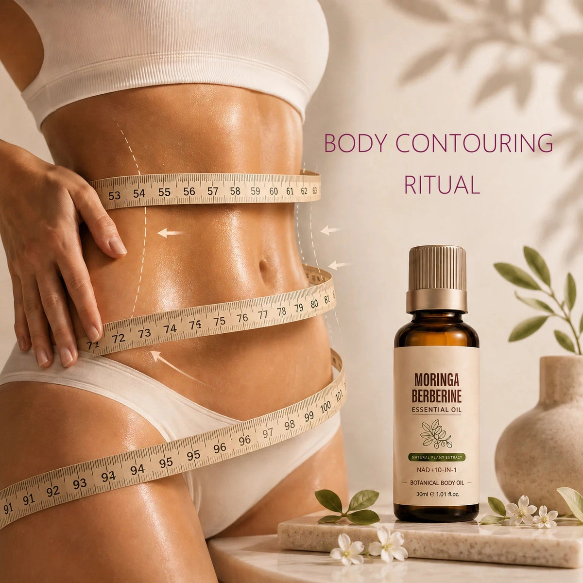 Moringa Berberine™ Body Sculpting Massage Oil — Firm, Smooth & Tone