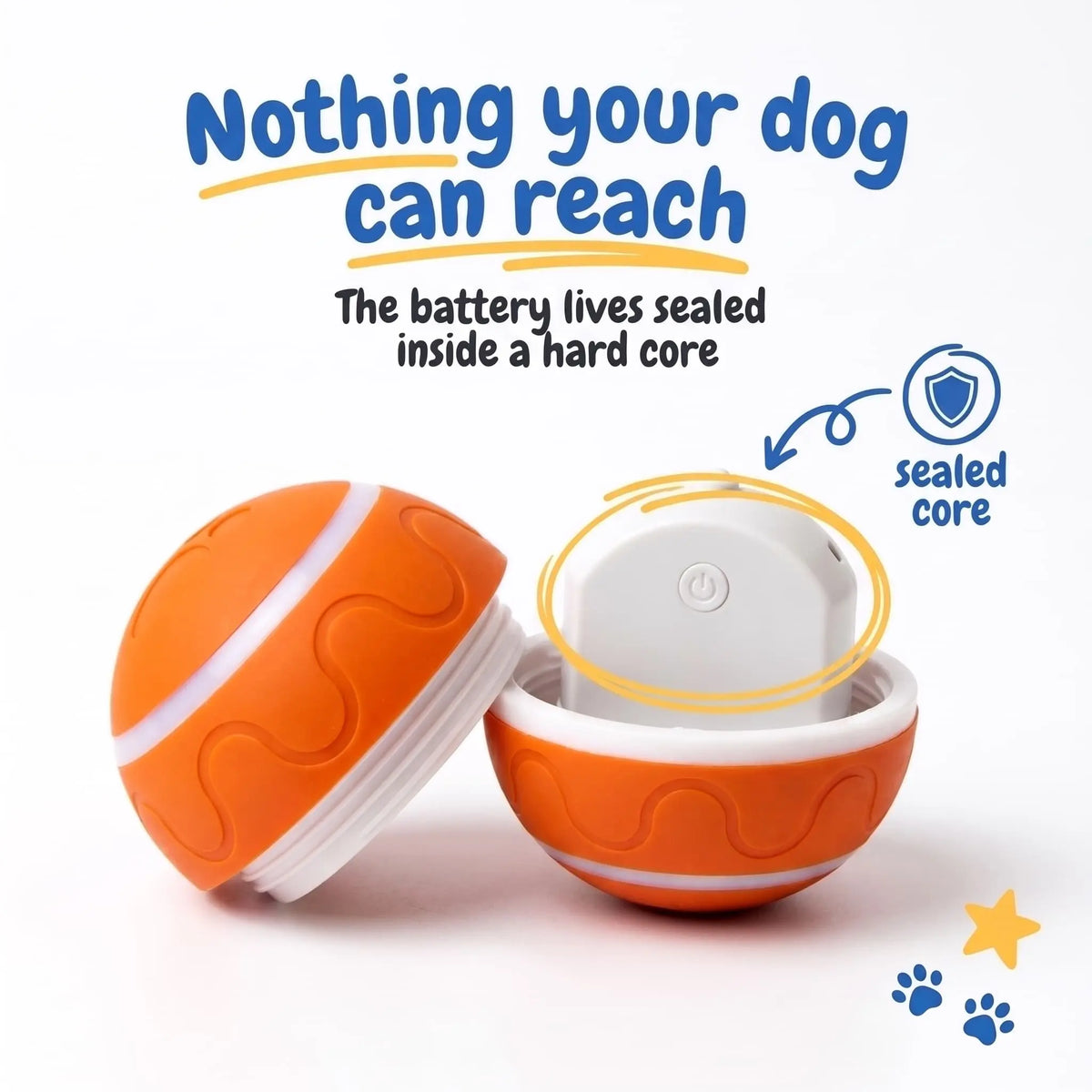 Interactive LED Dog Ball | Self-Rolling & Bouncing Toy for Dogs