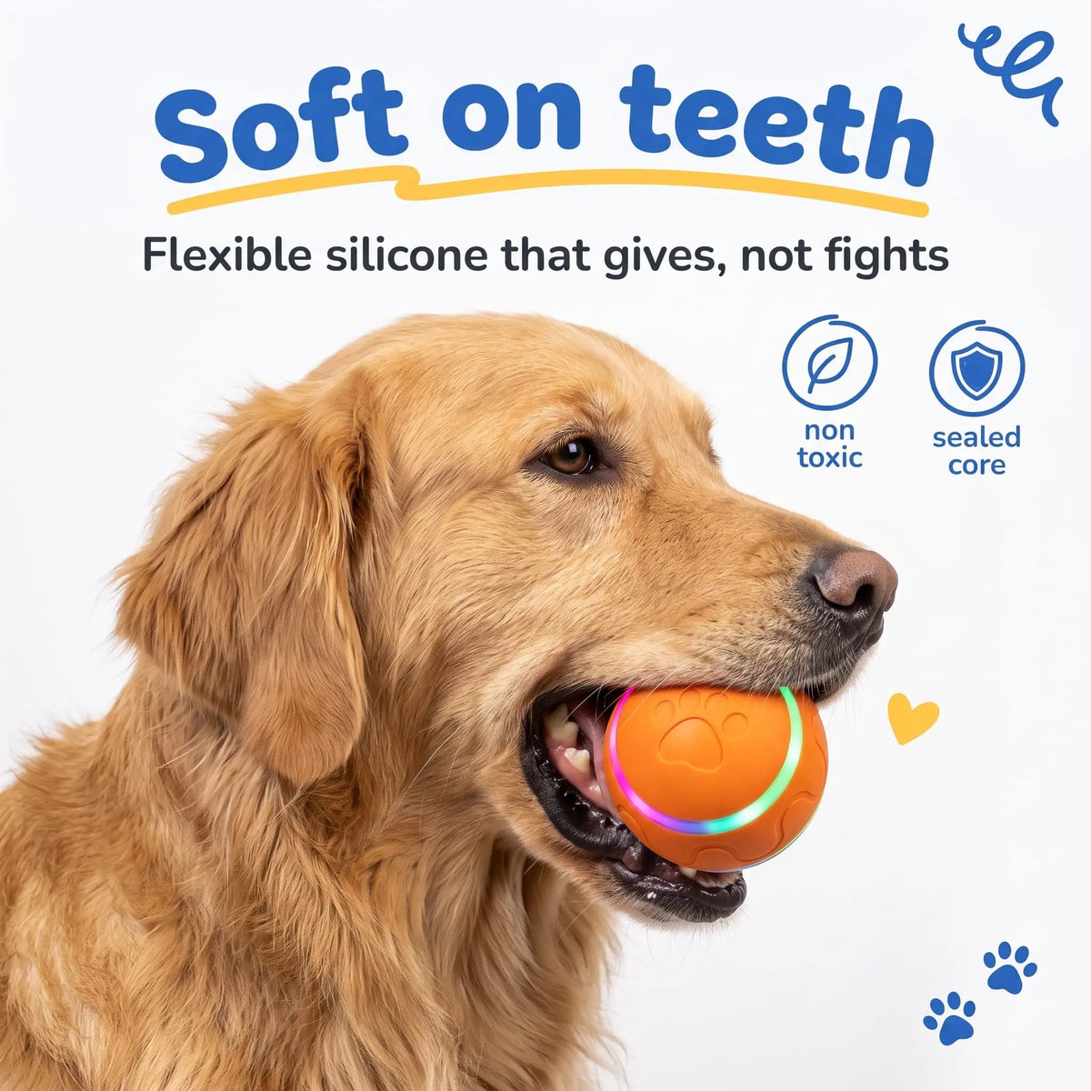 Interactive LED Dog Ball | Self-Rolling & Bouncing Toy for Dogs