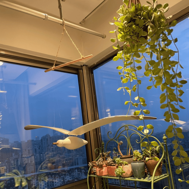 Handmade Wooden Hanging Seagull