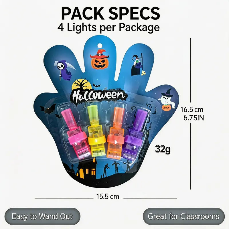 Halloween LED Finger Projection Lights – Party Favor Sets