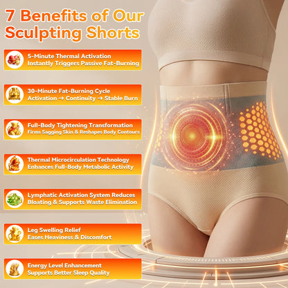 SculptFlex™ Moringa-Infused High-Waist Sauna Shorts