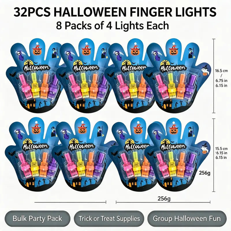 Halloween LED Finger Projection Lights – Party Favor Sets