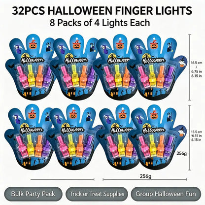 Halloween LED Finger Projection Lights – Party Favor Sets