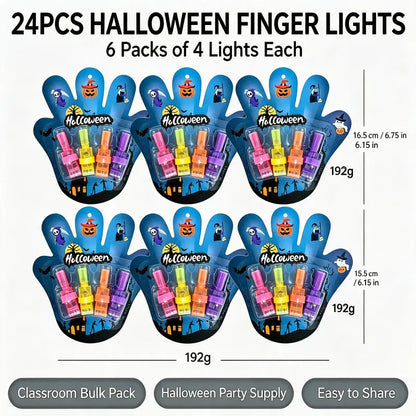 Halloween LED Finger Projection Lights – Party Favor Sets