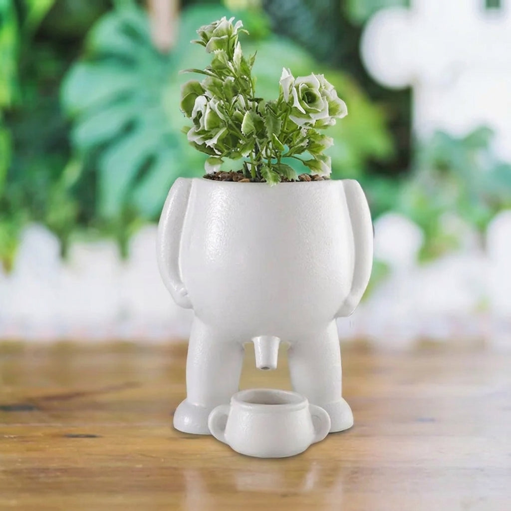 Funny Ceramic Planter | Unique Human-Shaped Pot for Home & Garden