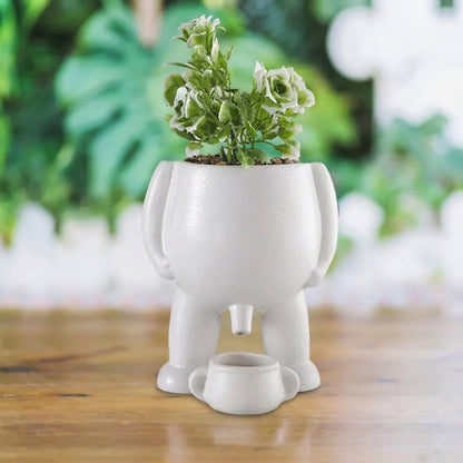 Funny Ceramic Planter | Unique Human-Shaped Pot for Home & Garden