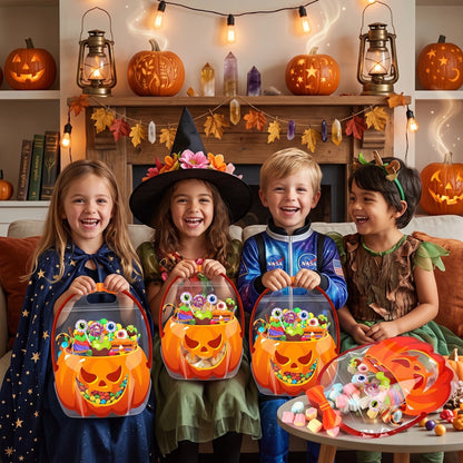 Halloween Treat Bags | Resealable Pumpkin Candy Bags