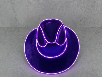 Light-Up LED Cowboy Hat – 8 Neon Colors