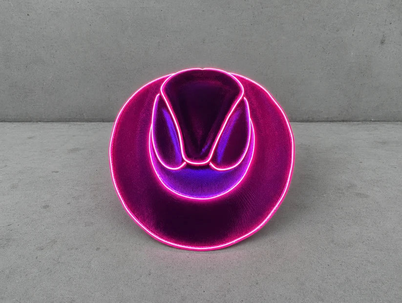 Light-Up LED Cowboy Hat – 8 Neon Colors