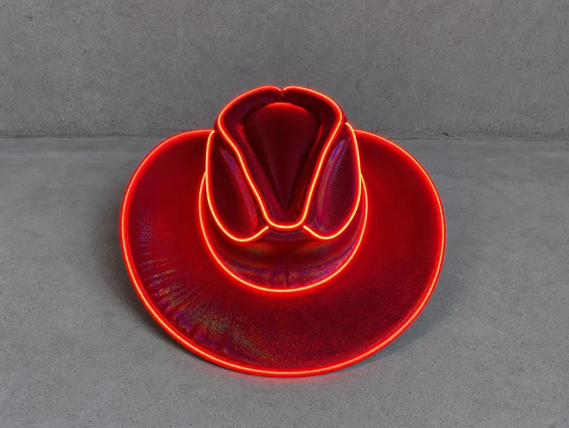 Light-Up LED Cowboy Hat – 8 Neon Colors