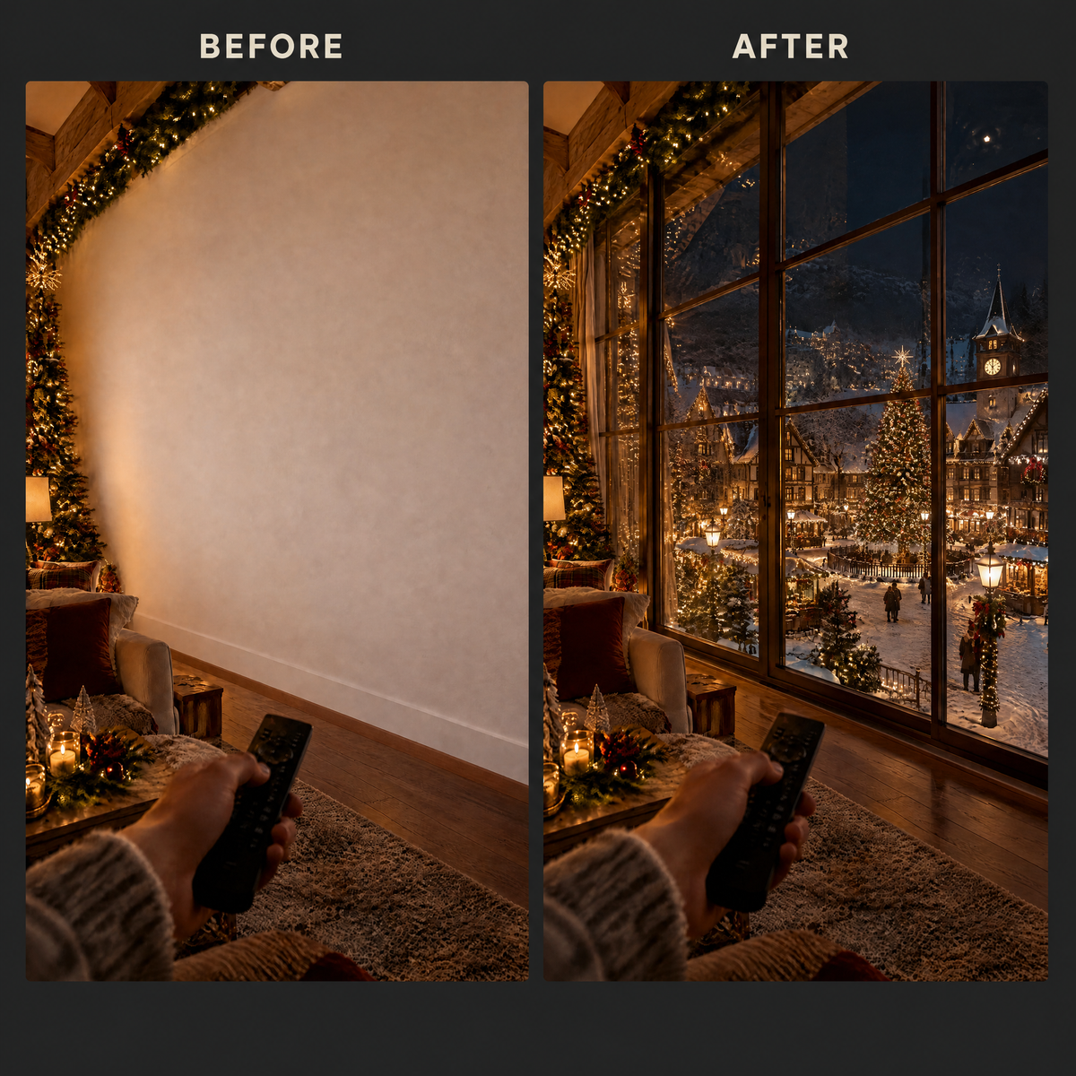 Christmas Window Projector | Turn Any Wall Into a Festive Winter Scene