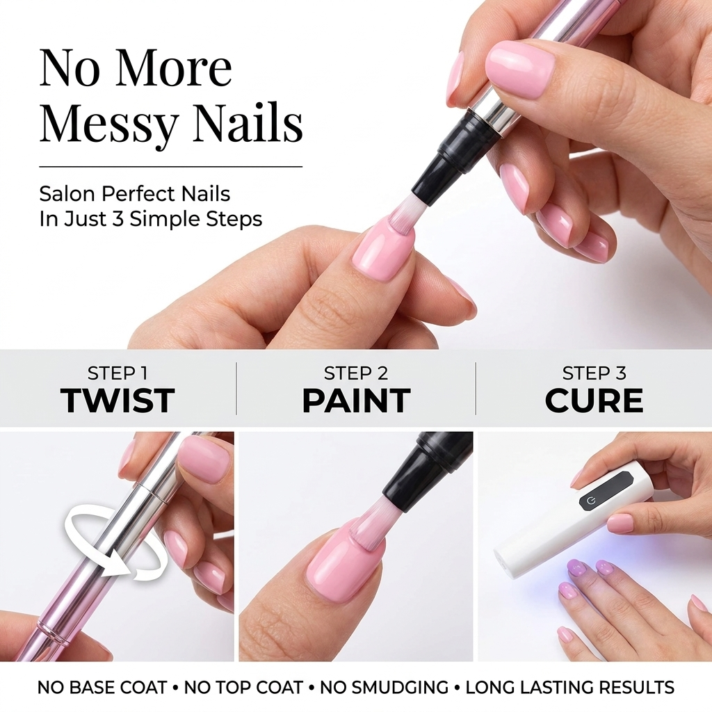 Gel Nail Pen Set | Salon-Quality Nails at Home in Minutes