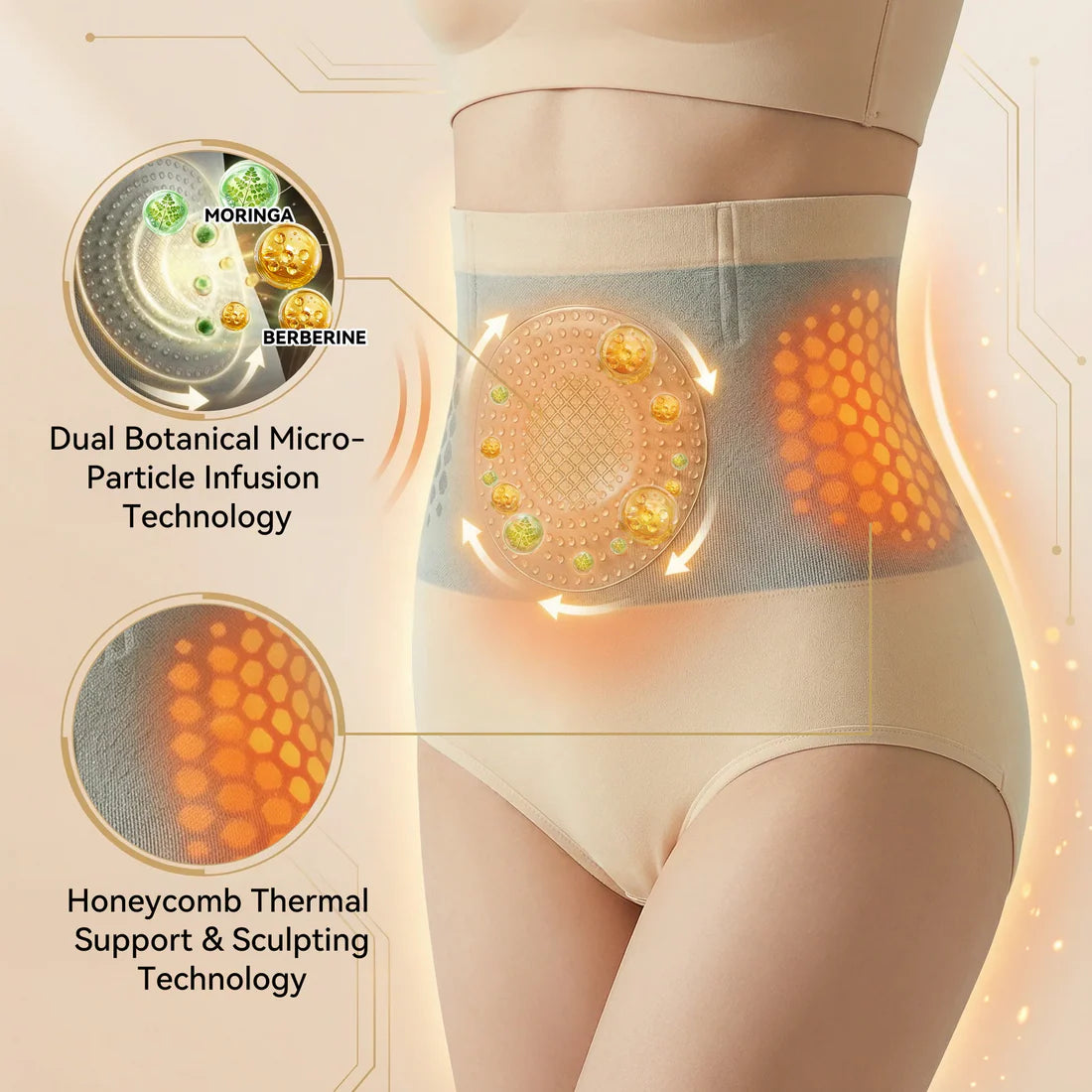 SculptFlex™ Moringa-Infused High-Waist Sauna Shorts
