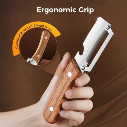 SwiftPeel™ 4-in-1 Stainless Steel Vegetable Peeler