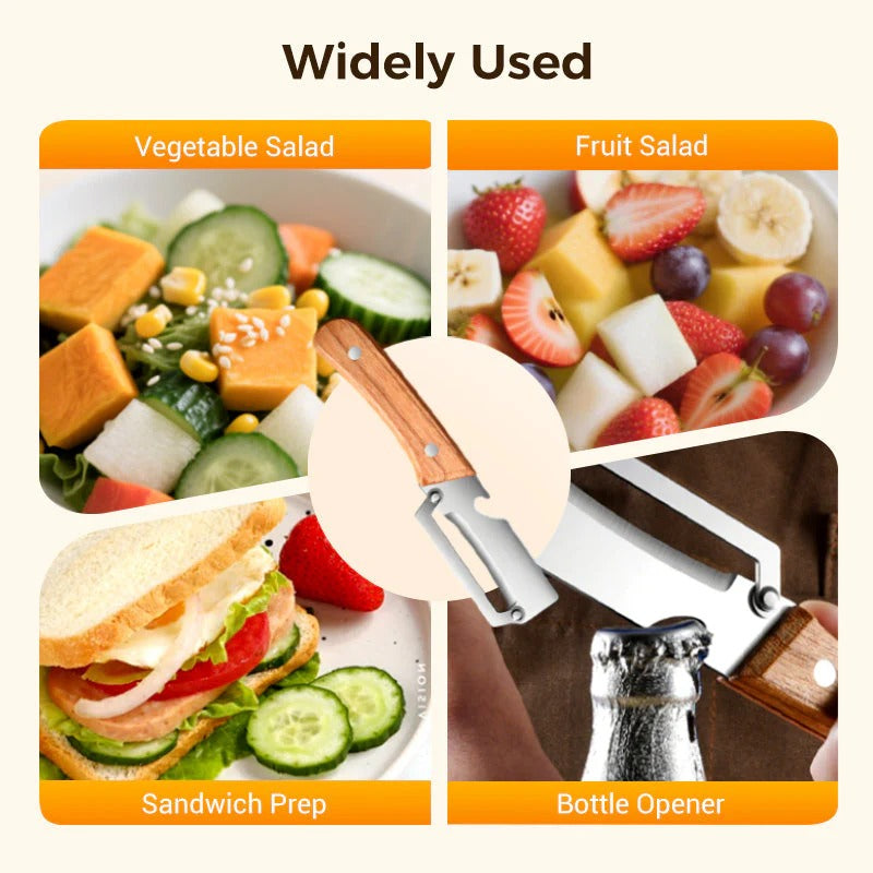 SwiftPeel™ 4-in-1 Stainless Steel Vegetable Peeler