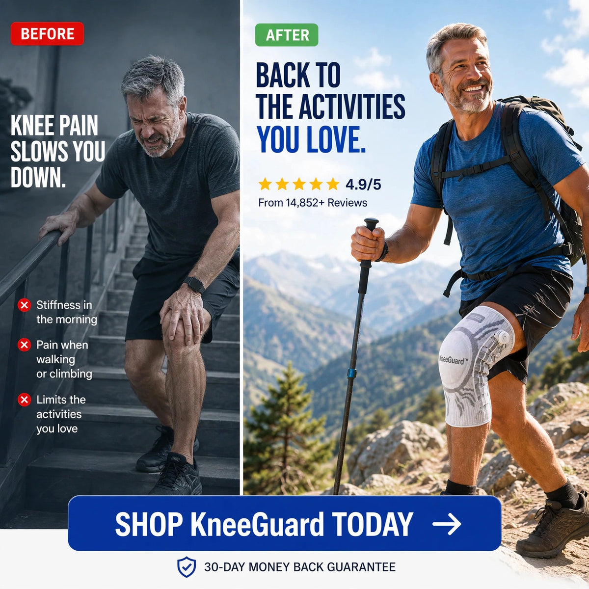 KneeGuard™ — Smart Support. Stable Every Step.