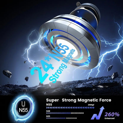GripLock™ Nano Gel Magnetic Phone Holder | One-Twist Vacuum Car Mount
