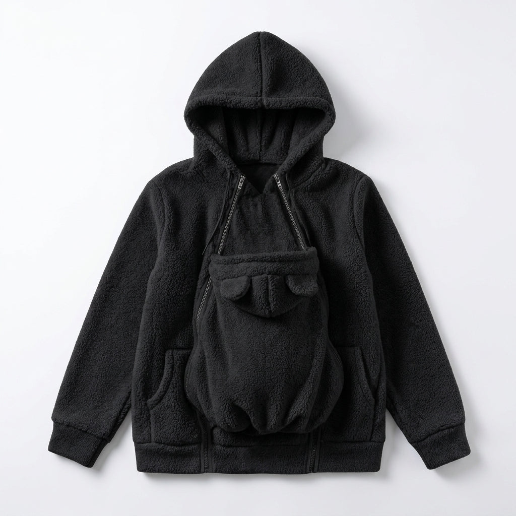 Baby Carrier Fleece Hoodie | Hands-Free Warmth for Mom & Baby
