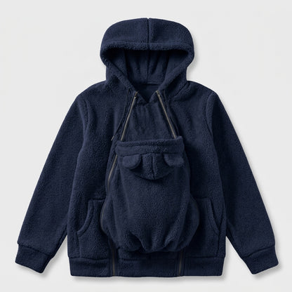 Baby Carrier Fleece Hoodie | Hands-Free Warmth for Mom & Baby