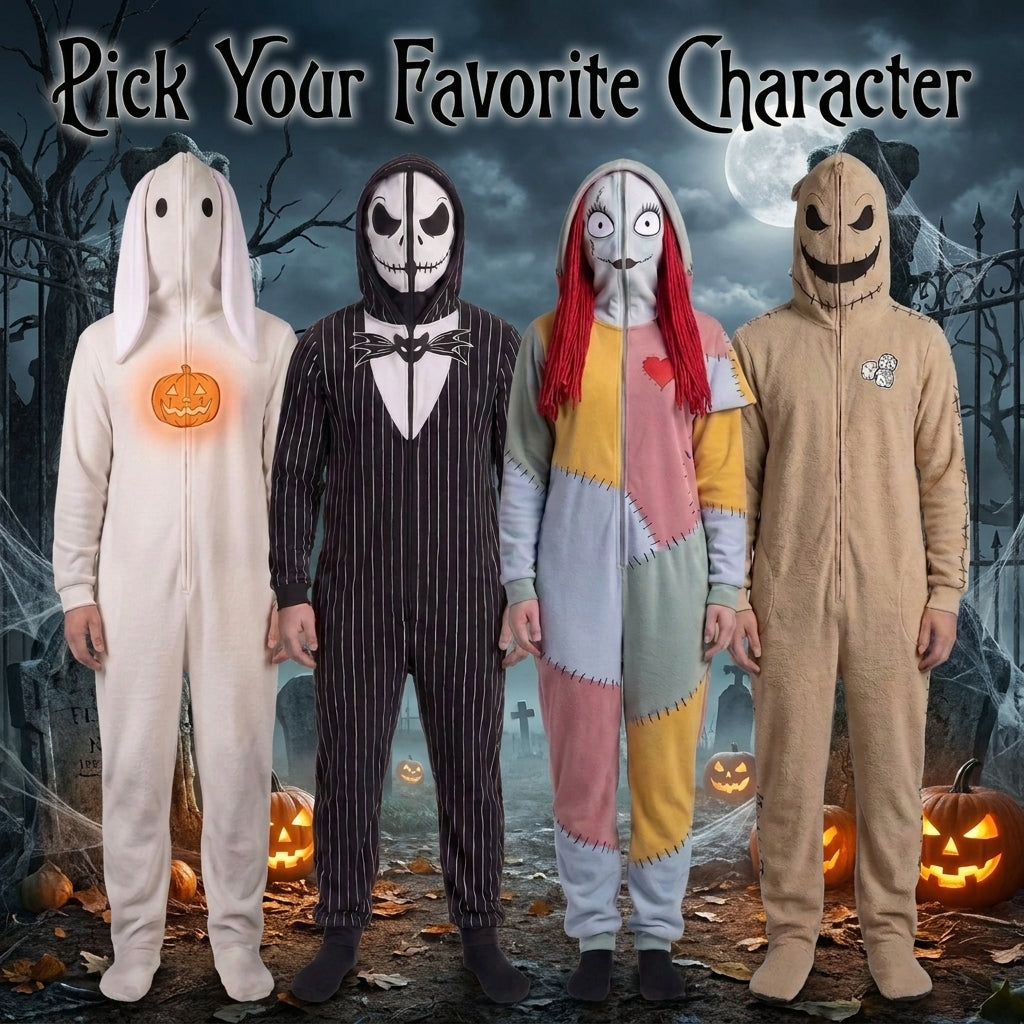 Cozy Halloween Fleece Onesie for Adults