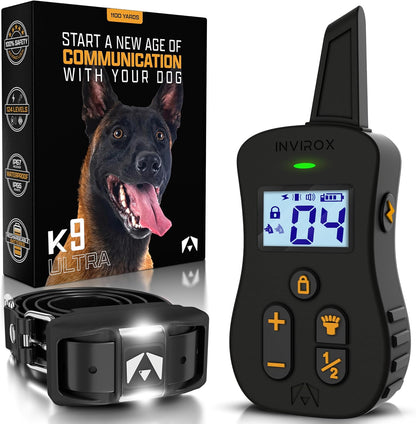 Remote Dog Training Collar | Waterproof Training E-Collar with Night Light