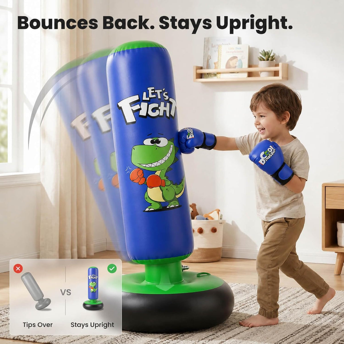 Inflatable Dinosaur Punching Toy | Fun Active Play for Kids