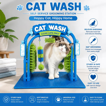 Cat Grooming Station | Easy Bathing, Brushing & Shedding Control