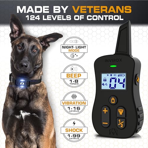 Remote Dog Training Collar | Waterproof Training E-Collar with Night Light
