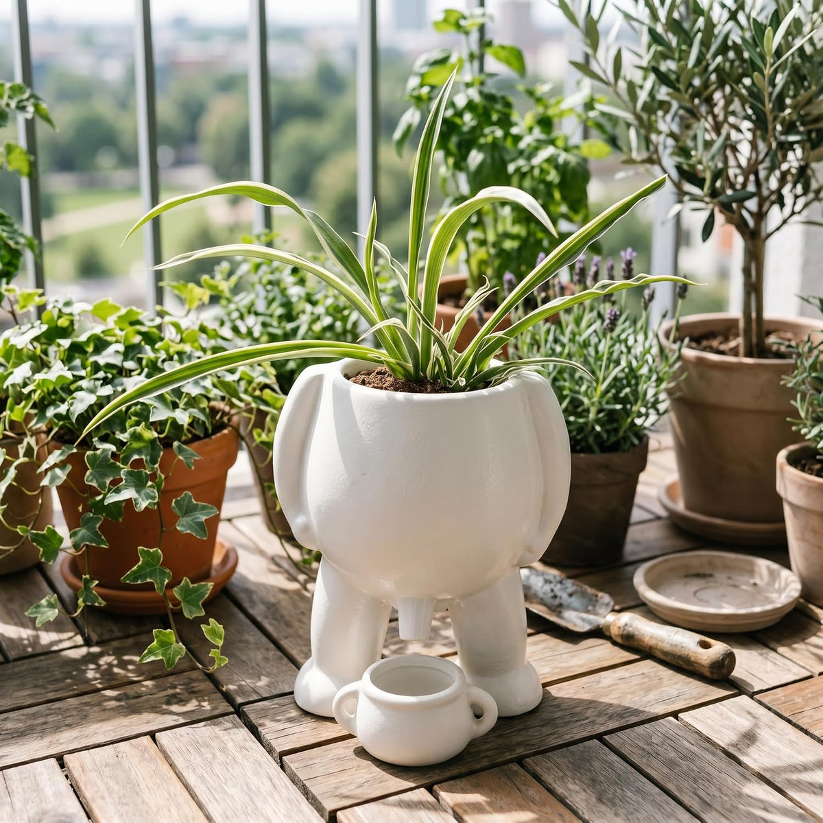 Funny Ceramic Planter | Unique Human-Shaped Pot for Home & Garden