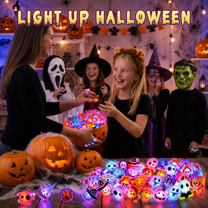 Light-Up Rings | Halloween LED Party Favor Set