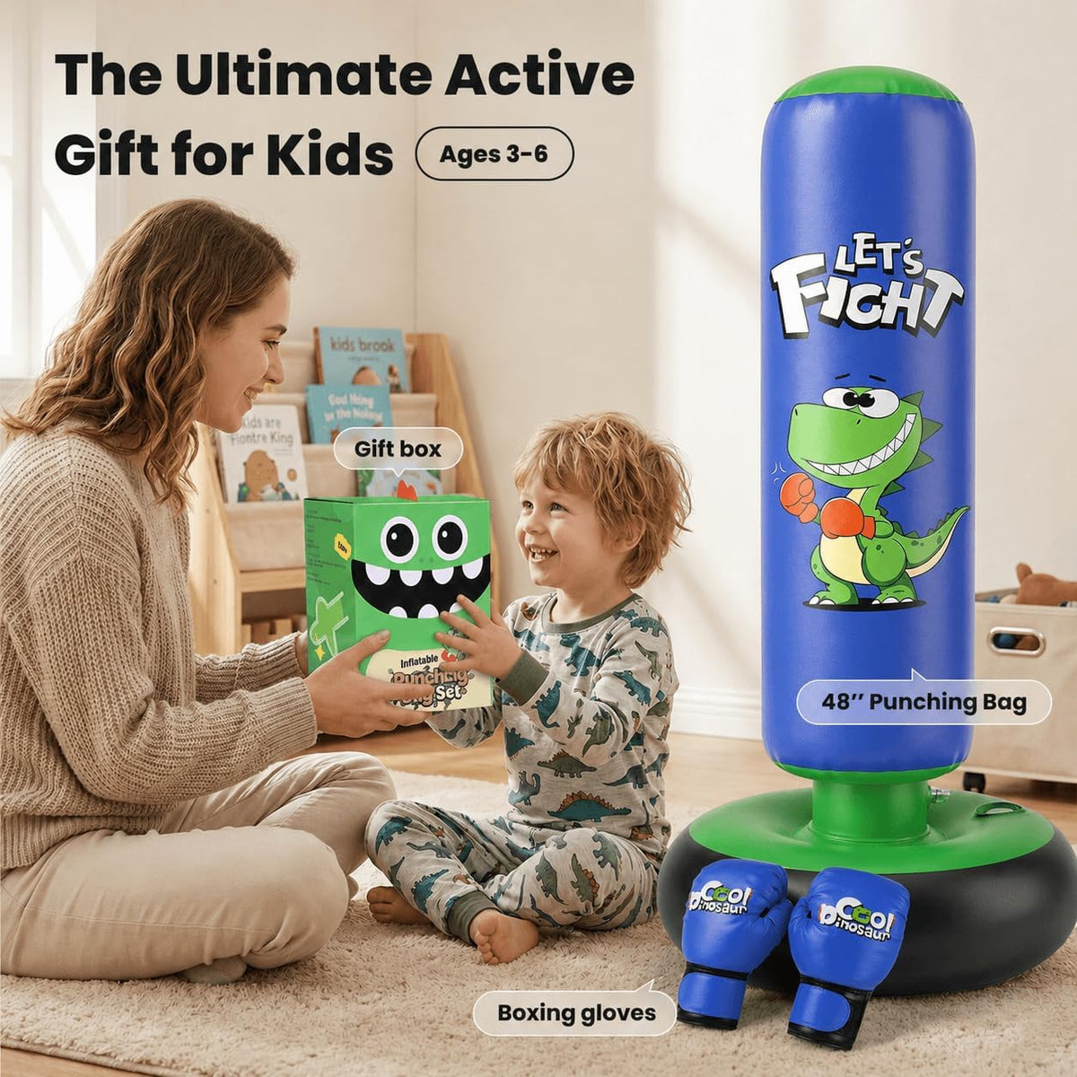 Inflatable Dinosaur Punching Toy | Fun Active Play for Kids